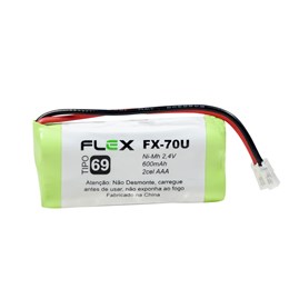 Bateria para telefone sem fio 2.4V 600MAH AAA Original Flex