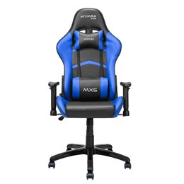 Cadeira Gamer Giratória Escritório MX5 Mymax Preto e Azul