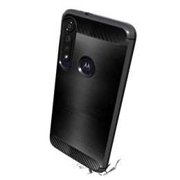 Capa IWill Carbon Fiber para Motorola G8 Play Preta