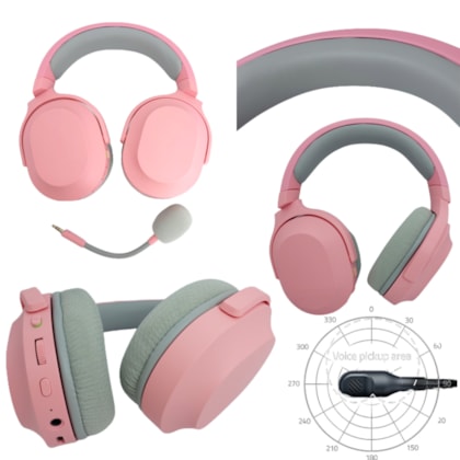 Headset Gamer Razer Barracuda X Wireless sem Fio PC PS5 Rosa Headset Gamer Razer Barracuda X Wireless sem Fio PC PS5 Rosa