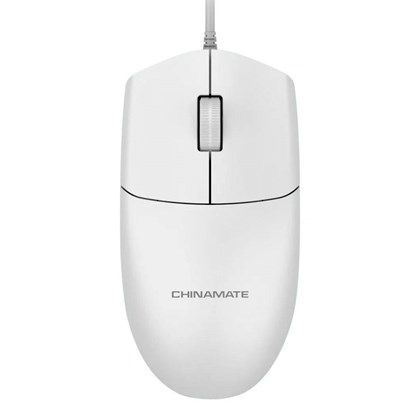 Mouse Office CM15 C/ Fio Branco Chinamate